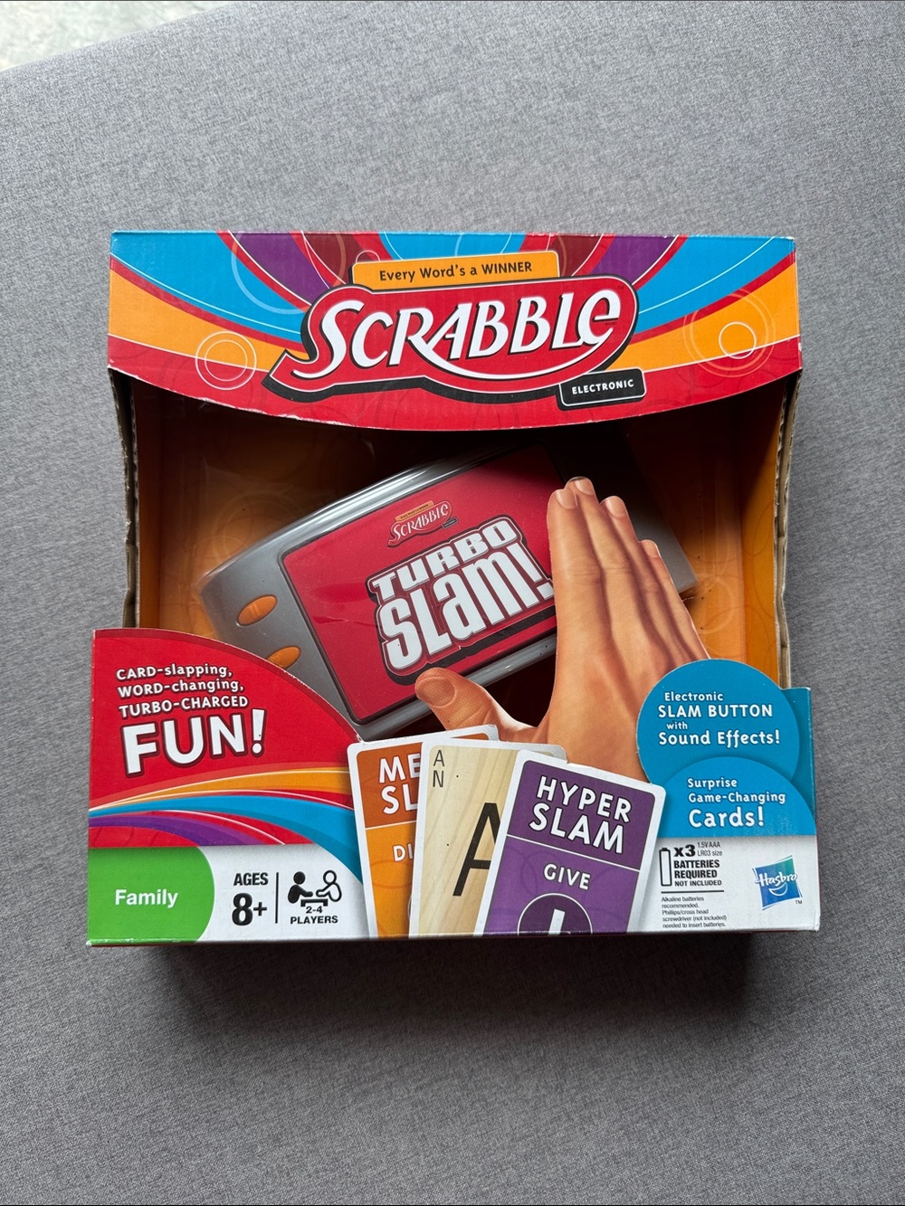 Scrabble Turbo Slam! Electronic Card Game - Red